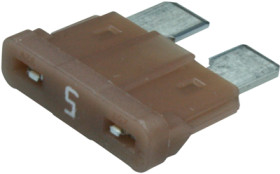 Automotive flat fuse, 5 A, 32 V, brown, (L x W x H) 19.1 x 5.1 x 18.8 mm, 0287005.PXCN