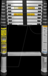 83880 Telescopic aluminum ladder, up to 2.6 m, max. 150 Kg