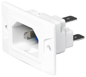 Schurter 3-134-902 Złącze męskie IEC złącze męskie proste Łączna ilość styków: 3 10 mA biały 1 szt.