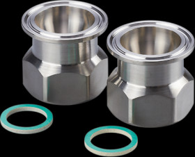 Installation adapter, 16 bar, G 1, Clamp DN40 for flow sensors SM8, SU8, E40253