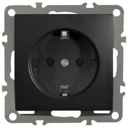 QUADRA Gniazdo SCHUKO czarne matowe