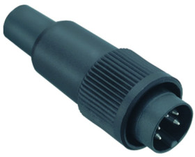 Plug, 3 pole, solder cup, bayonet locking, straight, 99 0605 02 03