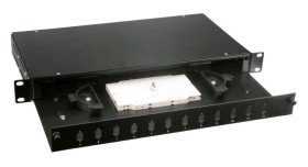 Przełącznica światłowodowa 12xSC simplex/12xLC duplex 19" 1U czarna