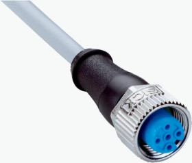 Przewód 10 m Gniazdo, M12, 5 pinów, prosty F2A15-100VB5XLEAX, 2096241, EC0943488
