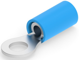 Insulated ring cable lug, 1.25-2.0 mm², AWG 16, 4.34 mm, M4, blue, 53941-2