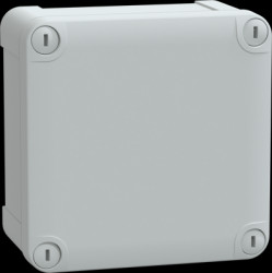 ABS enclosure, (L x W x H) 116 x 116 x 62 mm, light gray (RAL 7035), IP66, NSYTBS11116