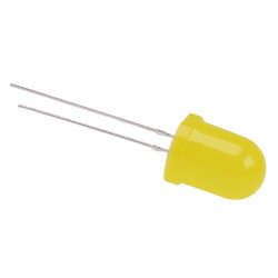 Yellow 10mm Diffused Round LED 120° 800mcd