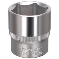 Sealey S3821 Walldrive Socket 21mm 3/8&quot;sq Drive