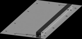Roof plate, with cable entry, steel, (W x H x D) 850 x 25.5 x 400 mm, 8PQ2300-4BA15