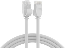 Patch cable, RJ45 plug, straight to RJ45 plug, straight, Cat 6A, U/UTP, TPE/LSZH, 0.5 m, white, K8108WS.0,5