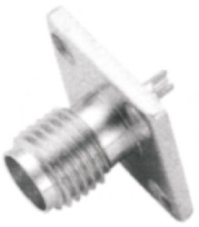 SMA flange socket 50 Ω, RG-174, RG-188, solder connection, straight, 0409027