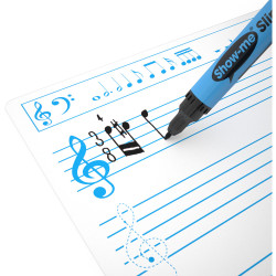 Show-me B/MRB Show-me A4 Music Ruled Mini Whiteboards, Bulk Box, 100 Sets
