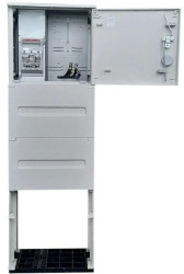 Rozdzielnica licznikowa, złącze pomiarowe na fundamencie + listwa zaciskowa ZP40x40-1P3F-0_LZ-RB_0-F