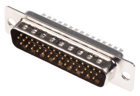 Złącze D-Sub 44-pinowe Męski Proste Montaż na kablu raster 2.29mm Złoto