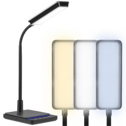 Lampa biurkowa LED z regulacją intensywności i barwy światła