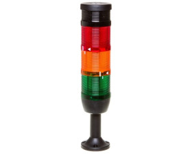 Kolumna sygnalizacyjna kompletna 70mm, 3 człony 24V DC czerwony błysk-żółty-zielony+buzzer TK-IK73F024ZM01