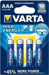 Bateria alkaliczna VARTA LR03 AAA 1,5V HIGHENERGY; blister; 4 szt.
