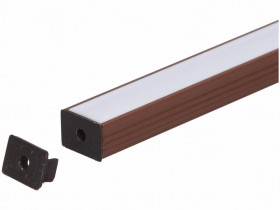 Zaślepka PCV Line brązowa z otworem