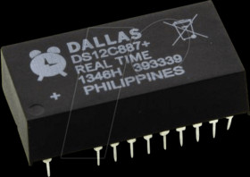 DS12C887+ Real-time clock, clock/calendar, EDIP-24