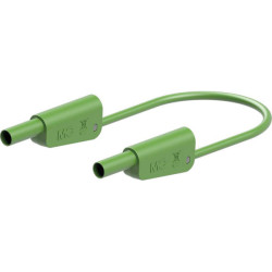 St&#xE4;ubli 662016-05025 SLK-4N-S25 test lead 50cm green stackable plugs
