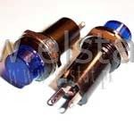 Obudowa kontrolki niebieska fi=18 płaska E10