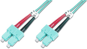 FO patch cable, SC to SC, 1 m, OM3, multimode 50/125 µm, DK-2522-01/3