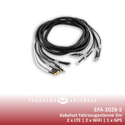 EFA-2028-5 Cable set for vehicle aerials 4x LTE + 3x WIFI + 1x GPS, 5 m