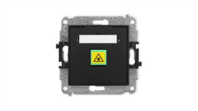 Icon Mechanizm Gniazda Światłowodowego/Optycznego Pojedynczego Czarny Mat...