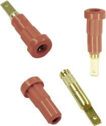 Złącze żeńskie laboratoryjne złącze żeńskie do wbudowania pionowego Średnica pina: 2 mm czerwony Stäubli EB2 1 szt.