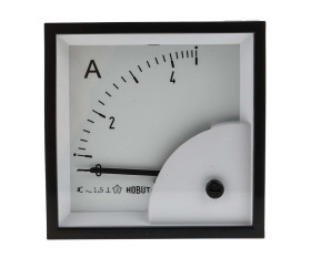 Amperomierz analogowy panelowy AC zakres 0/5A Direct Connected wysokość wycięcia: 72mm wartość 0/5A Direct Connected