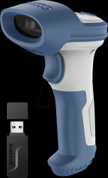 BCST-73_white blue Barcode scanner, 2D, Bluetooth/wireless/USB, blue
