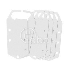 Blokada LOTO klamrowa z miejscem do opisania, srebrna (5 szt.), 225196