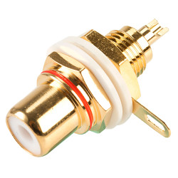 TruConnect Red Gold Plated Phono Socket