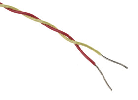 Termopara z odsłoniętym złączem K średnica 7/0.2mm długość 1m -75°C do +250°C Końcówka z gołym kablem RS PRO