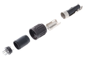 Wtyk Din 5 -pinowe Męski Montaż na kablu M16 100 V AC