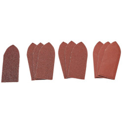 Draper 99259 Assorted Pack of Ten Hook &amp; Loop Alu Oxide Sanding Sheets (32x92mm)