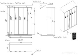 Szafa do stref czystych Reeco 1500x450x2000mm