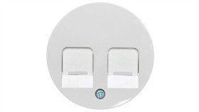 Berker R.1/R.3 Element Centralny Z Zasuwami Chroniącymi Przed Kurzem Biały,...