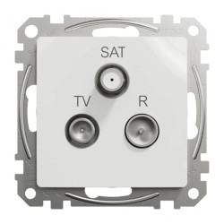 Gniazdo R/TV/SAT końcowe (4dB), białe, Sedna Design i Elements SDD111481