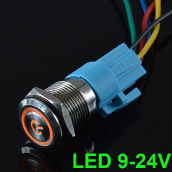 Przełącznik hermetyczny 250V 3A monostabilny 16 mm ( żółty )