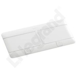 Minipuszka pop-up do wyposażenia 8(2x4) modułów biały błyszczący 654004