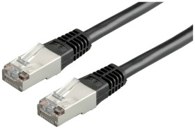 kabel LAN Roline 21.15.0185, 1 szt., RJ45, CAT 5e, F/UTP, 0.50 m, czarny