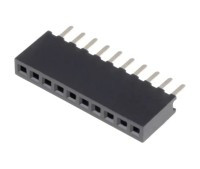 PS127-10S Gniazdo PS do druku 1x10 pin (do listew PH 1.27), jednorzędowe