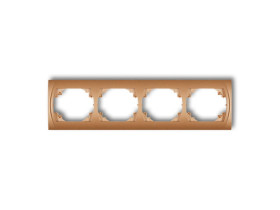 LOGO Ramka pozioma 4 poczwórna złoty metalik 8LRH-4 KARLIK