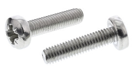 Śruby maszynowe M6 łeb z łbem walcowym soczewkowym Stal nierdzewna długość 25.0mm skok 1.0mm