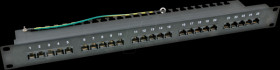 37588SW.1 Patchpanel Cat.3, UTP 19"/1U 25xRJ45 black