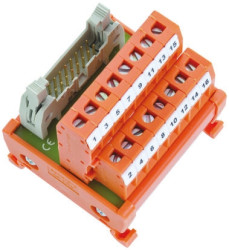 Moduł 50 -pinowe na szynę DIN RS PRO do kabla taśmowego Męski długość 138mm 1A