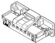 Molex Obudowa złącza pin żeńskiego na kabel 5601230804 1 szt.