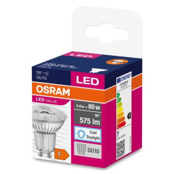 Żarówka LED VALUE PAR16 80 GU10 6,9W 575lm 6500K 865 36st. 3 LATA GWARANCJI 4058075096684