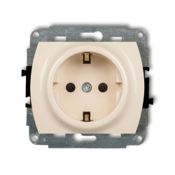 TREND Gniazdo pojedyncze z/u SCHUKO beżowy 1GP-1sp